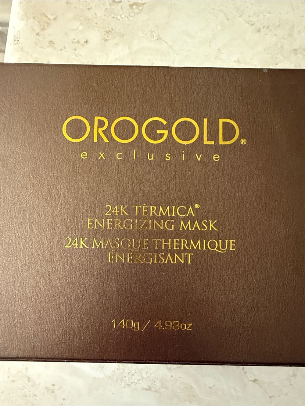 OROGOLD 24K Energizing Thermal Mask - Brown & Gold Packaging